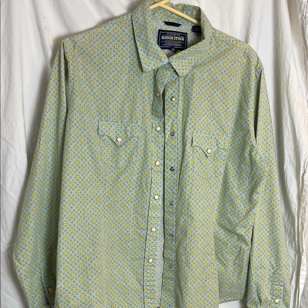 Panhandle Slim Rough Stock Pearl Snap Button-Down Shirt Size XL